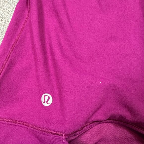 Lululemon Rush Hour 1/2 Zip Sweatshirt Fuchsia Pink Purple Women's Size 8 - Picture 6 of 6